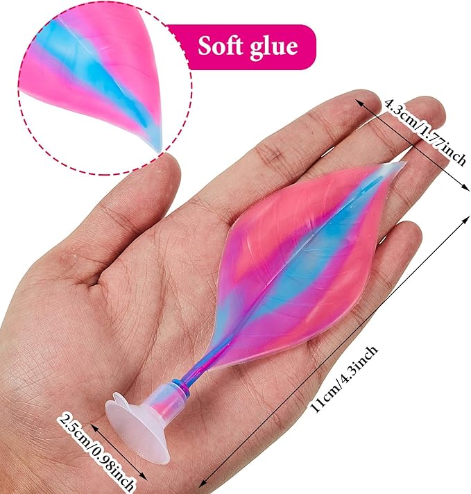 WILLBOND 2 Pcs Blue Pink Silicone Betta Fish Bed Leaf Hammock Betta Fish Tank Accessories Decorations for Aquarium Ornaments, Practical Resting Spot, No Bpa, Comfortable and Safe