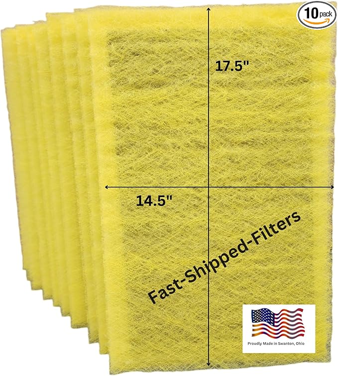 Fast-Shipped-Filters 10 Pack 20x20 Replacement Filter Pads Compatible
