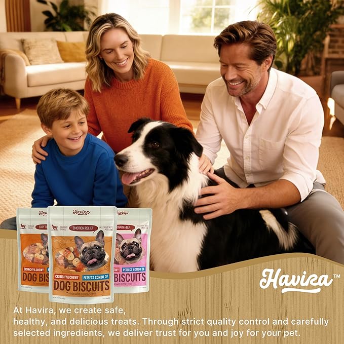 Havira Chicken Wrapped Biscuits Dog Treats, 16oz Crunchy Training Treats for Dogs, Rawhide Free Snacks for Small & Medium Breeds, Peanut Butter Flavor
