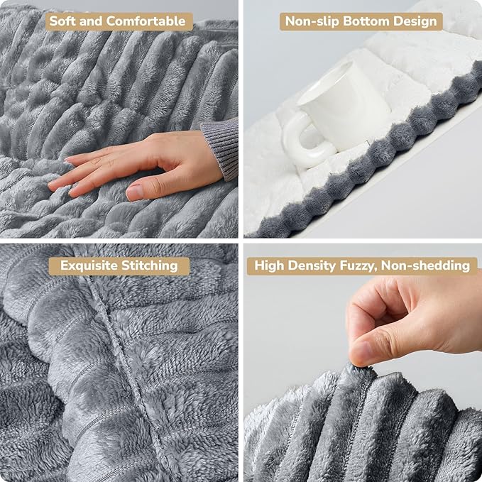 Non Slip Fuzzy Pet Couch Covers for Dog, Washable Couch Cushion Covers for Dogs