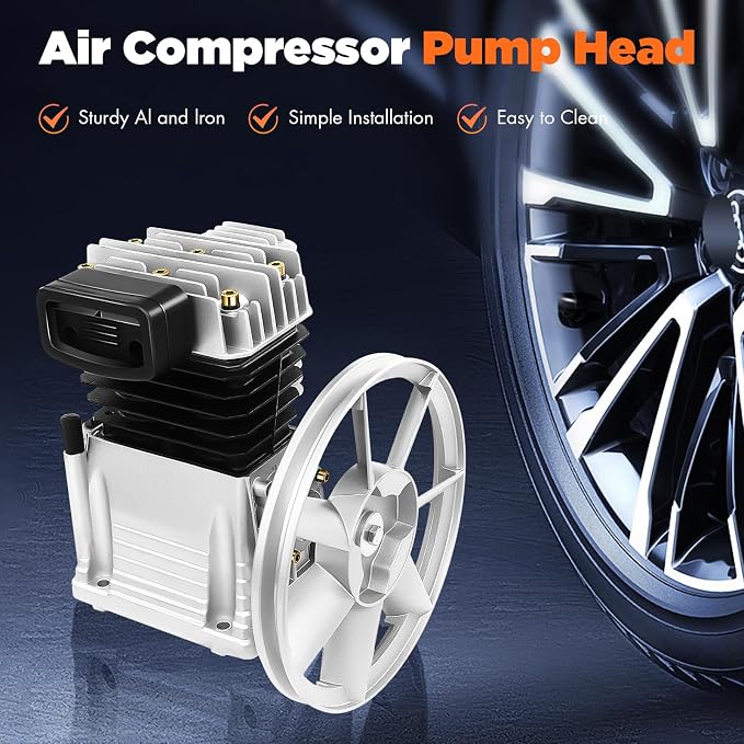 Air Compressor Pump Head, 2HP Air Compressor Pump-Head, 1500W Portable