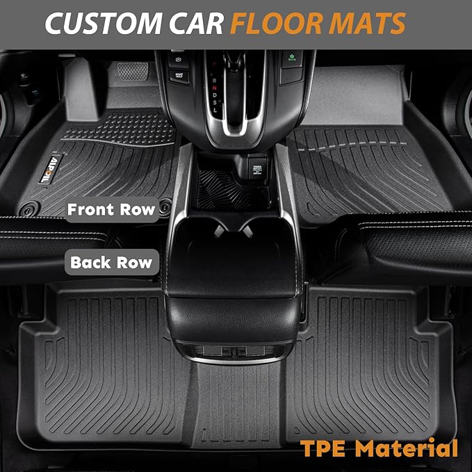 AIPOIL® Floor Mats & Cargo Liner Set for 2016-2024 Mini Clubman All Weather Protection TPE Anti-Slip Automotive Full Set Custom Car Mats Accessories - Black