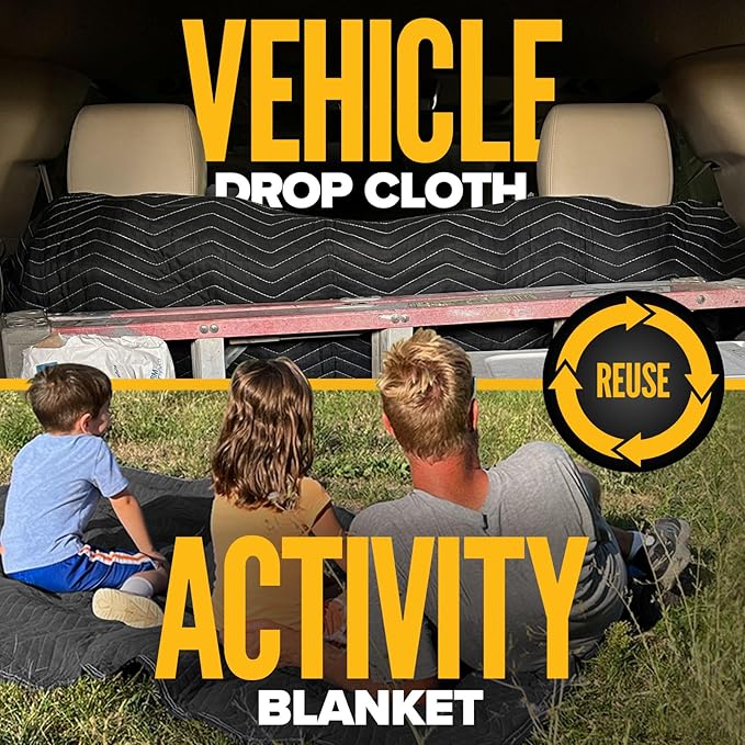 US Cargo Control 95 lb/Dozen, Machine Washable 80"x72" Large Heavy Duty Moving Blanket, MBSUPREME95 Supreme Mover, Pallet of 120 Moving Blankets