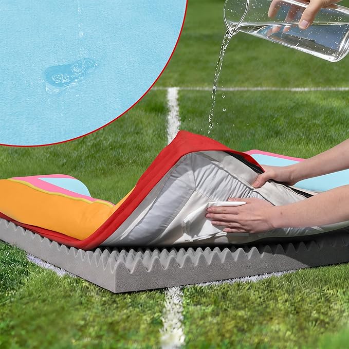 Comfort Expression Orthopedic Dog Bed for Extra Large Dogs 45x35 Inch, Waterproof Egg Crate Foam XL Pet Bed with Removable Bolsters, Dog Couch with Washable Cover & Non-Slip Bottom, Miami