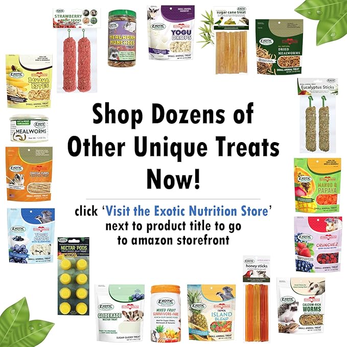 Exotic Nutrition Omega YUMS Fish Stick Treat for Sugar Gliders | All Natural & Made with Real Fish (1)