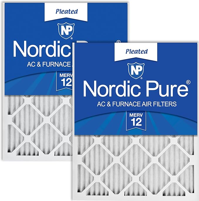 Nordic Pure 14x30x1 Pleated MERV 12 Air Filters 2 Pack