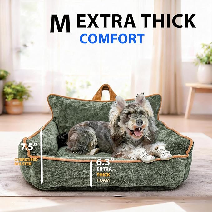 Dog Bed Medium Size Dog,Memory Foam Dog Bed,Medium Bed Dog,Dog Sofa Bed Warm and Comfortable,M(23.5"x15.5"x13.5")