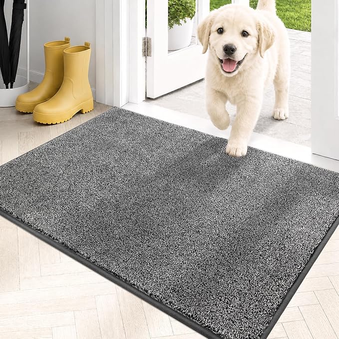 PURRUGS Dirt Trapping Door Mat 20" x 31.5", Non-Slip Machine Washable Entryway