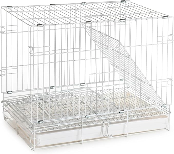 Large 23.5"x16.5"x20"H Travel Vet Bird Parrot Easy Foldable Metal Cage Carrier with Stainless Bowls and Wooden Stand Perch Prevent Beaks Out