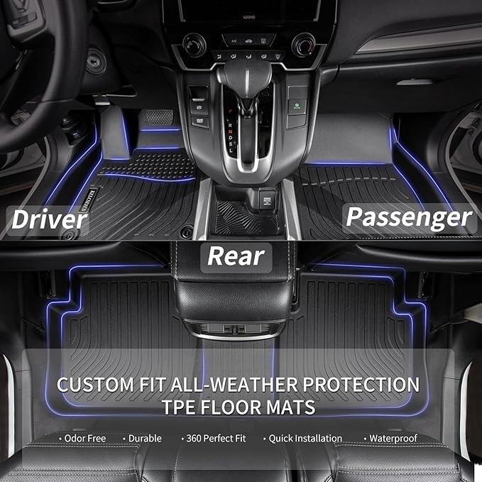 KELCSEECS® Floor Mats & Cargo Liner Custom for 2019-2025 Infiniti QX50/QX55 All Weather Protection TPE Floor Liners Front& Rear Row Full Set Infiniti QX50 Accessories Black