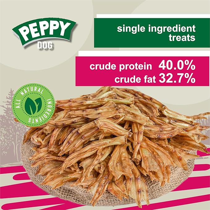 All Natural Duck Feet Dog Treats (50 pcs) | Dehydrated for Freshness | Supports Joint Health with Glucosamine and Chondroitin | Promotes Dental Hygiene | Perfect for Small and Medium Dogs
