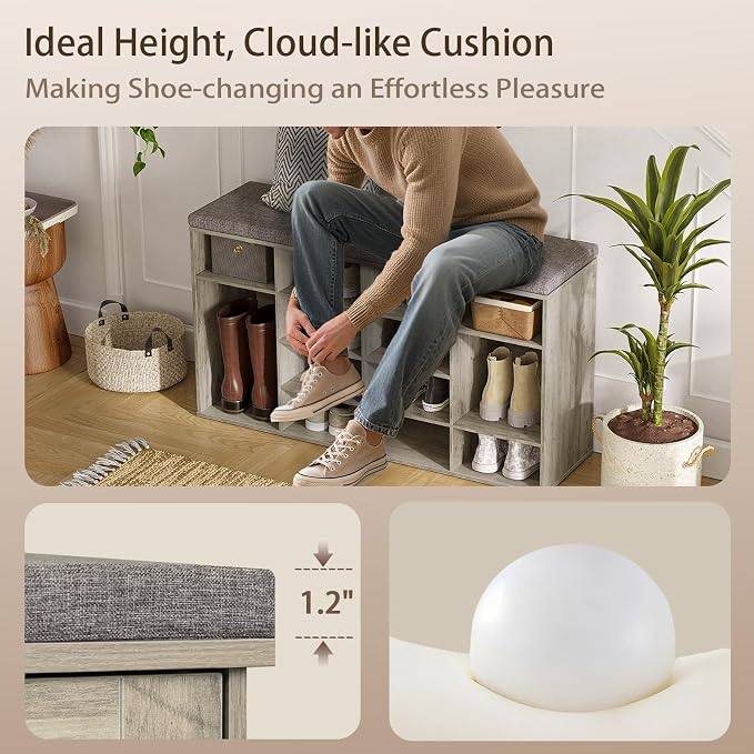 DINZI LVJ Shoe Storage Bench