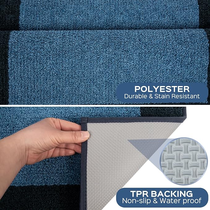 Machine Washable Runner Rug 24" x 84", Non Slip Kitchen Mat