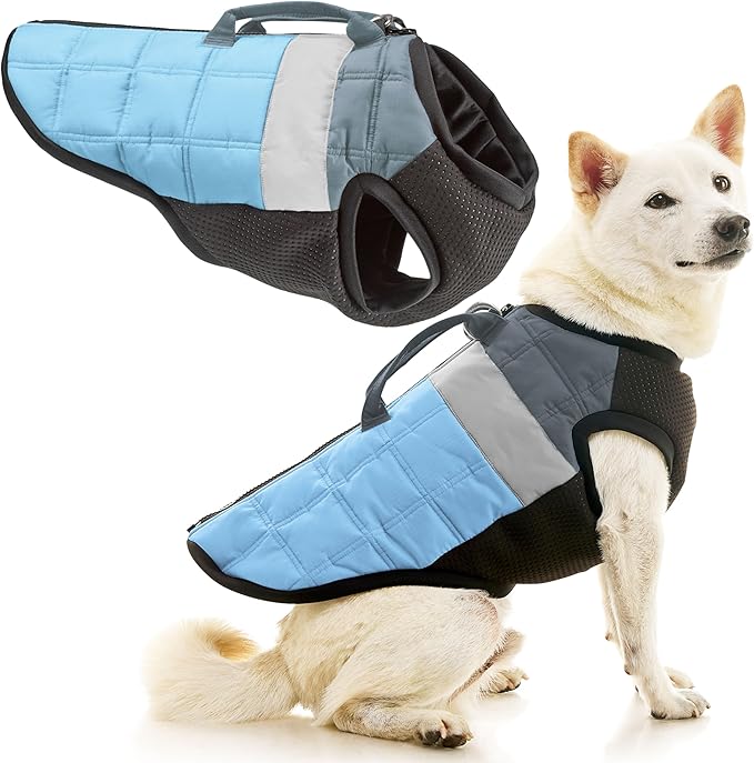 Gooby Bomber Vest Lift Dog Harness - Blue, Medium
