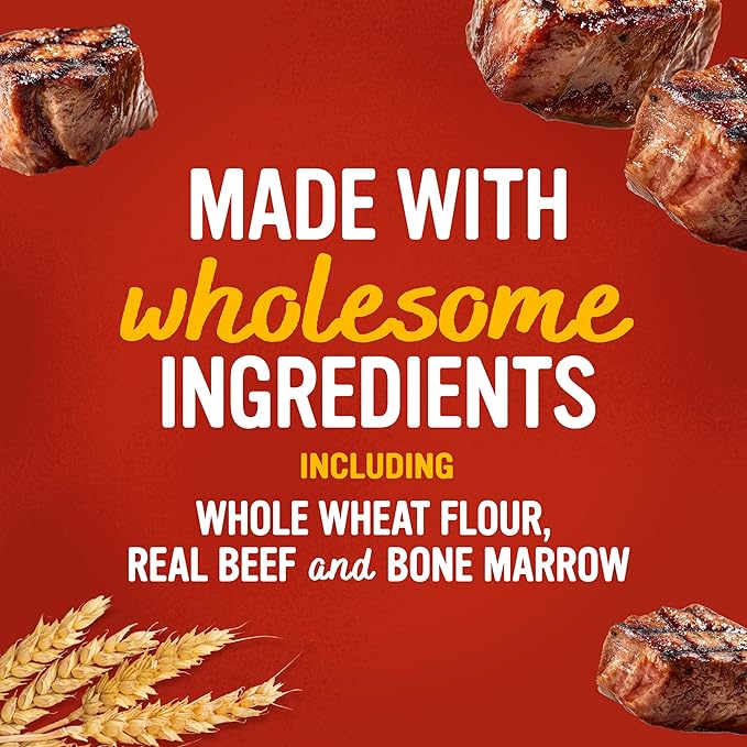 Blue Dog Bakery MarrowBakes Snacks | Small, Crunchy Beef Flavor Treat | Natural Healthy Dog Treats, 12 oz (Pack of 6)