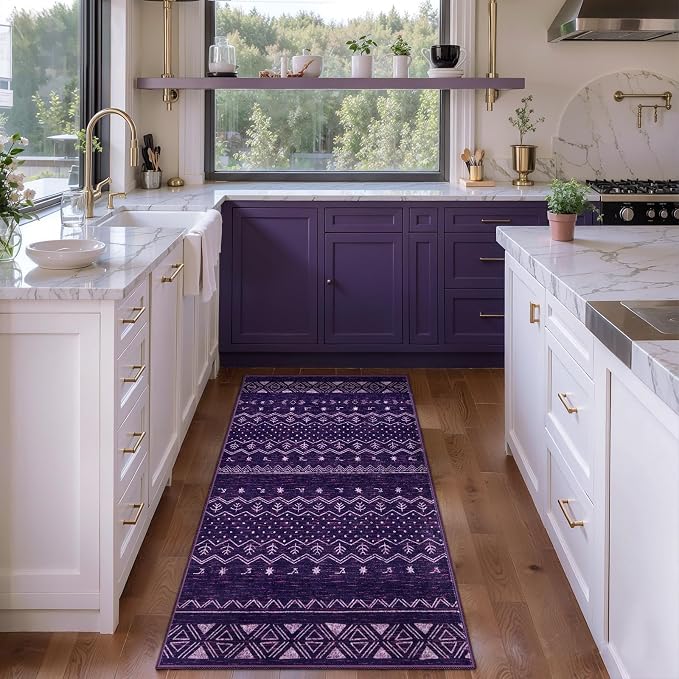 SERISSA 2x4 Rugs for Entryway, Washable Non-Slip Kitchen Runner Rug Small