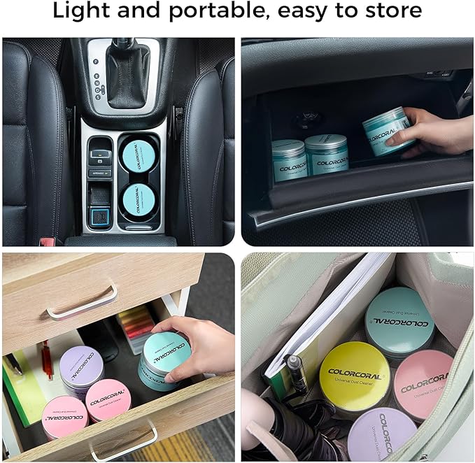 ColorCoral 2Pack Car Cleaning Gel Universal Dust Cleaner