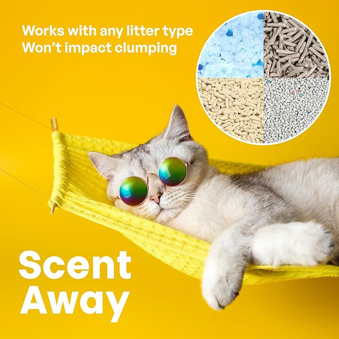 Cat Litter Deodorizer | Litter Box Odor Eliminator | Fragrance-Free with Active Carbon | Eliminates Cat Odors and Smells to Keep Your Home Fresh and Clean (Pack of 1)