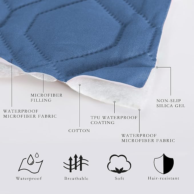 SUNNYTEX Waterproof Dog Bed Cover Dog Mat Pet Pad Pet Blanket for Couch Sofa Bed Mat Anti-Slip Furniture Protrctor