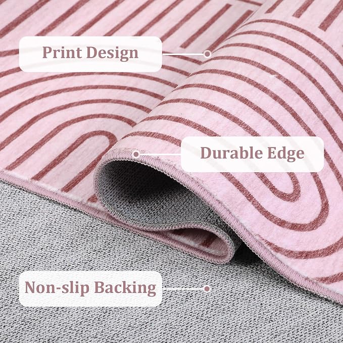 ROYHOME Modern Rug 2x6 Runners for Hallways, Abstract Kitchen Runner Rugs Non