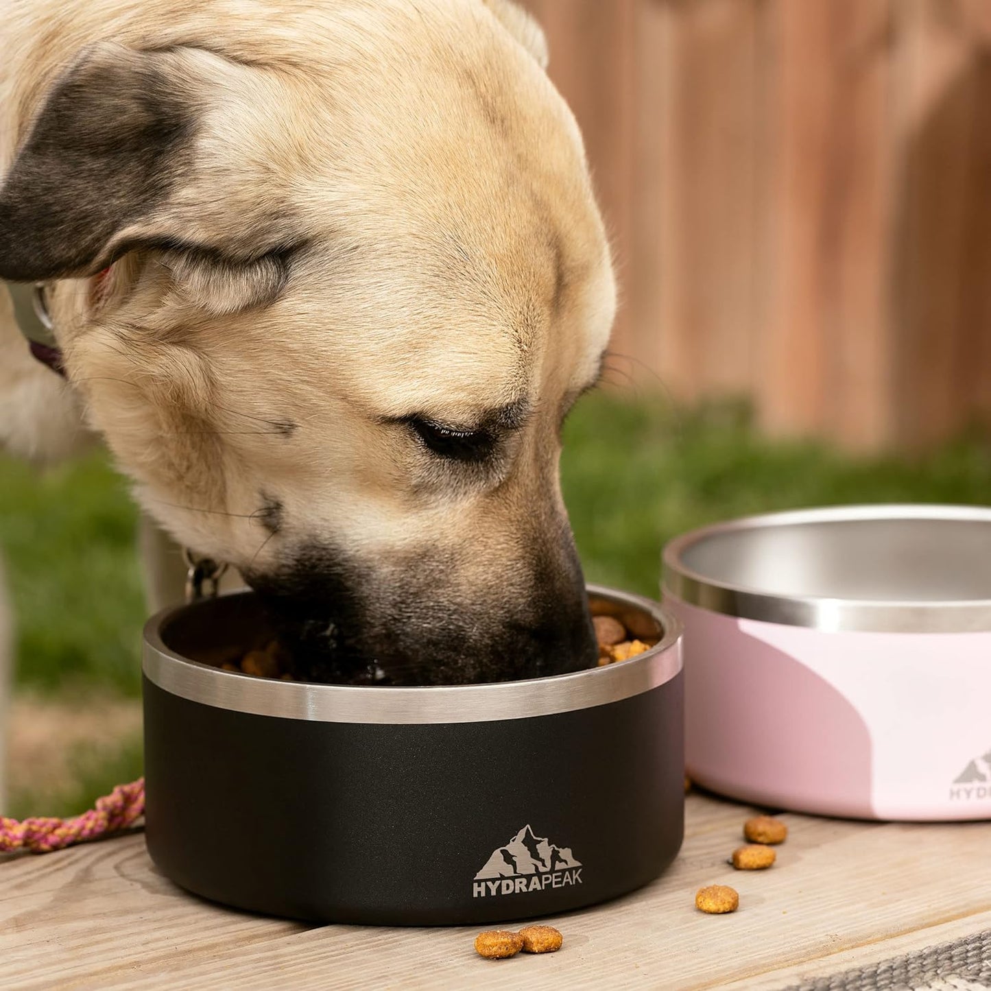 Hydrapeak Dog Bowl; Non Slip Stainless Steel; Water and Food Dish; Large Sized and Small Dogs; 32oz 64oz; Multiple Sizes; 4 Cup | Sage Leaf