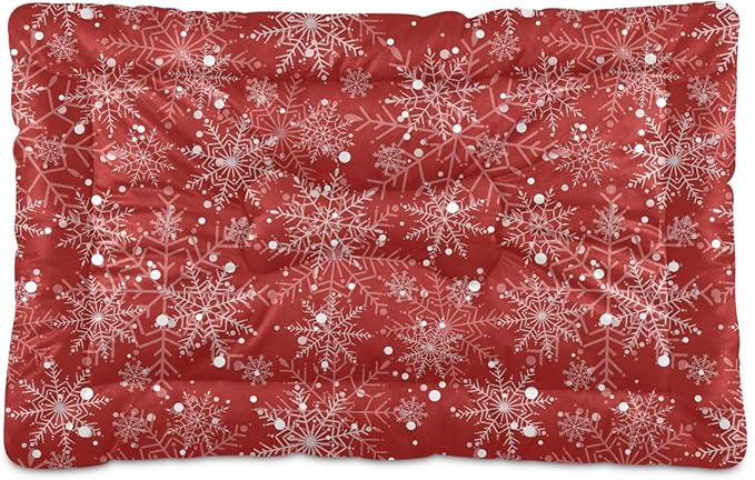 Pet Bed Christmas Snowflake Dog Bed Mat Absorbing Non Slip Pad Pet Sleeping Mat for Small, Medium, and Large Dogs Puppy Cat 36 in x 24 in