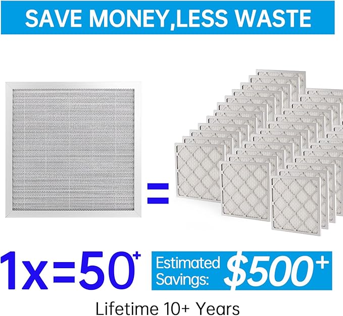 UBeesize 14x14x1 Reusable Electrostatic Air Filter HVAC AC Furnace Filter
