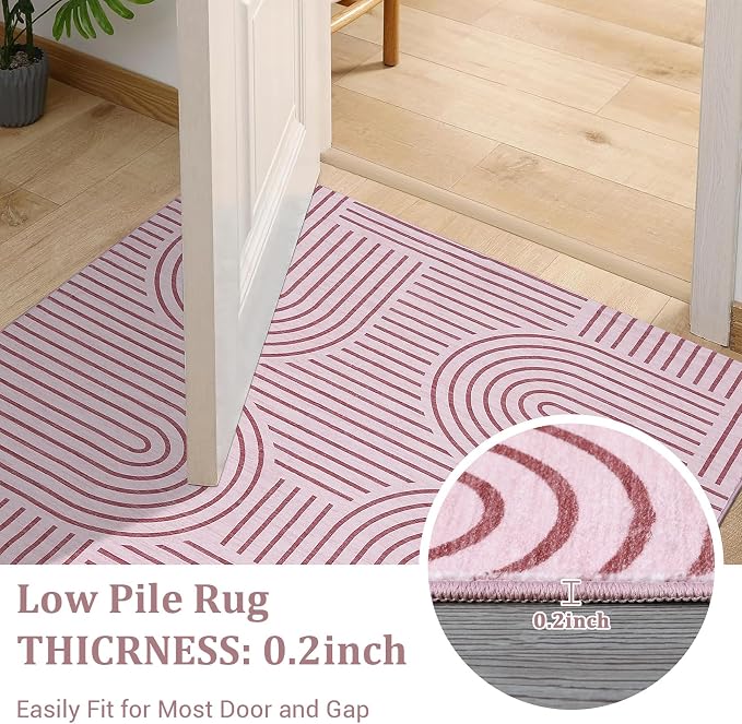 ROYHOME Modern Rug 2x6 Runners for Hallways, Abstract Kitchen Runner Rugs Non