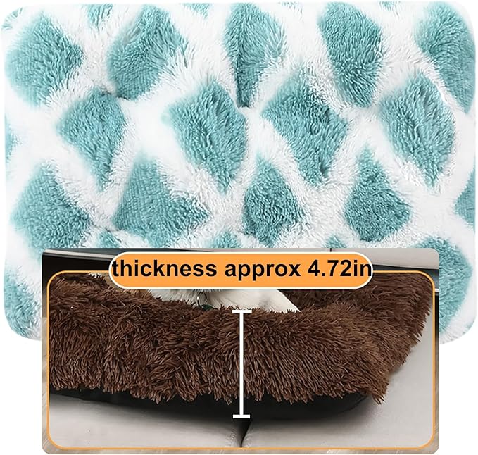 Dog Crate Mat, Dog Bed for Large Dogs, Comfy Fluffy Kennel Pad Anti-Slip for Dog beds & Furniture, Quilted Dog Bed for Pets for Medium/Small Dogs Cats (Color : A1, Size : 25x18)