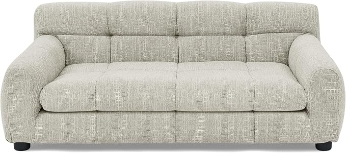 38" Dog Couch Bed for Large with Backrest and Armrest, Modern Pet Bed Comfortable Dog Couch for Medium and Large Dogs, Linen Fabric (Beige)