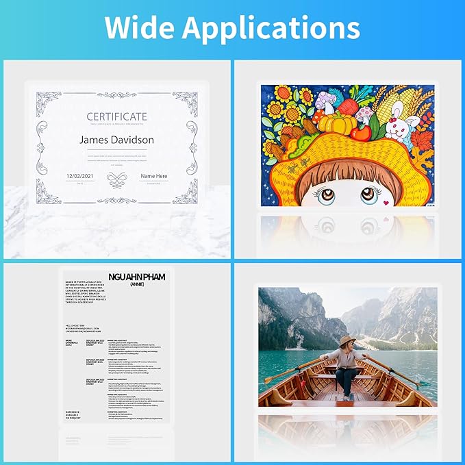 (5 Mil) 50 Pack Laminating Sheets, Thermal Laminating Pouches Holds 8.5 x 11 Inch, 5 Mil Clear Laminator Paper 9 x 11.5 Inch, Letter Size, for Education,Documents, Certificate