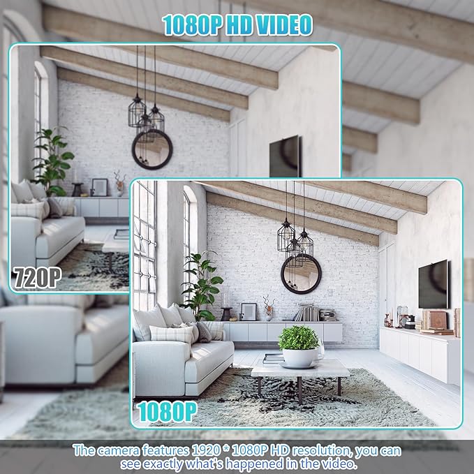 1080P HD Indoor Security Camera with Motion Detection, Pet Cam for Home, No-WiFi