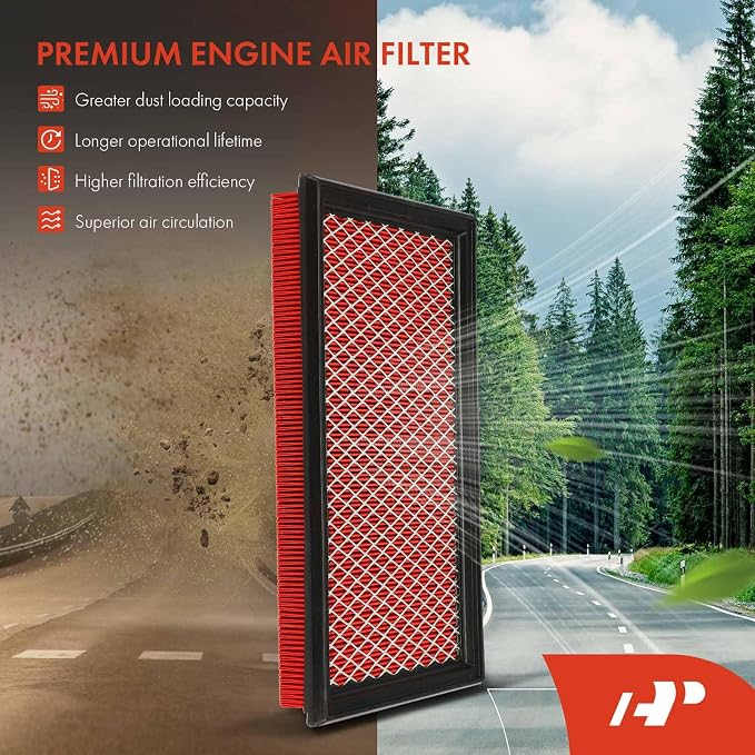 A-Premium High-performance, Pre-oiled Engine Air Filter Compatible