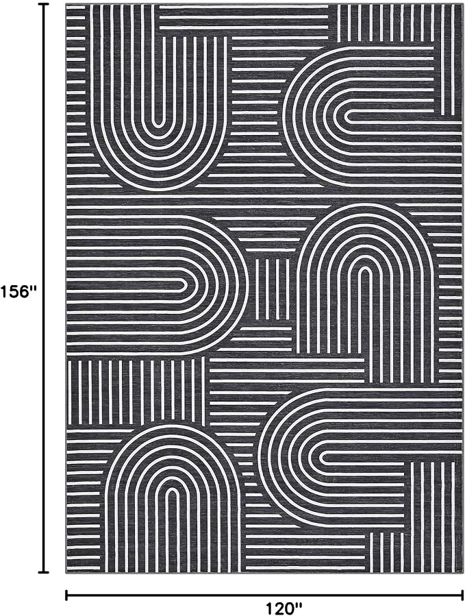 ROYHOME Washable Rug 10x13 Area Rugs