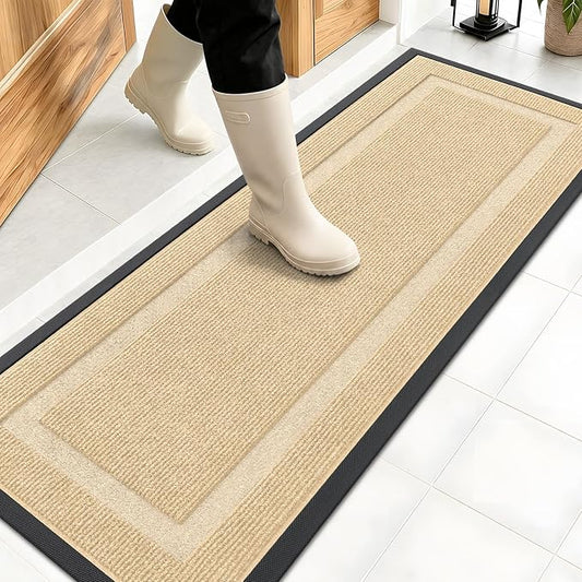 OLANLY Front Door Mat Indoor Outdoor Entrance, Waterproof All-Season,