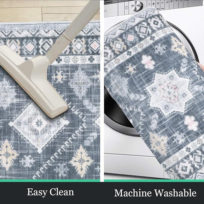 HEBE Boho Kitchen Rug Sets 3 Piece