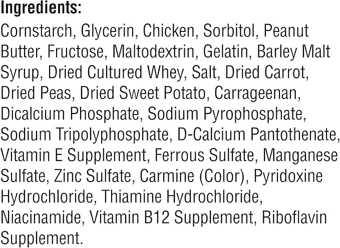 SmartBones Small Bones Chicken & Peanut Butter No-Rawhide Dog Chews, 11 oz., Count of 6