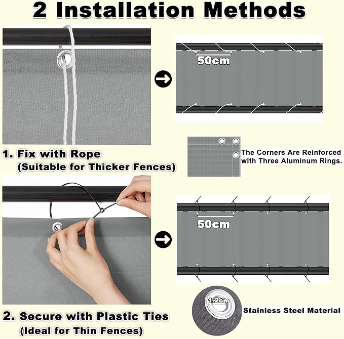 Privacy Fence Screen 9.8' x 13.1' Privacy Protection Weatherproof Balcony