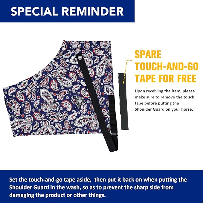 Harrison Howard Heat-Insulating Breathable Stretchy Shoulder Guard Anti Rub Bib for Horse Paisley L