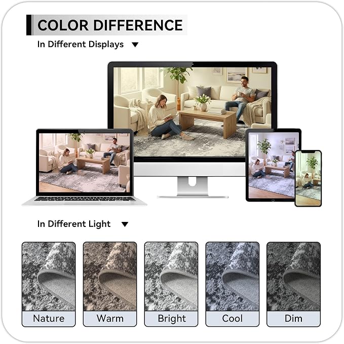 2x6 Rug Runners for Hallways Kitchen Non Slip Washable Grey Entryway Runner Rugs