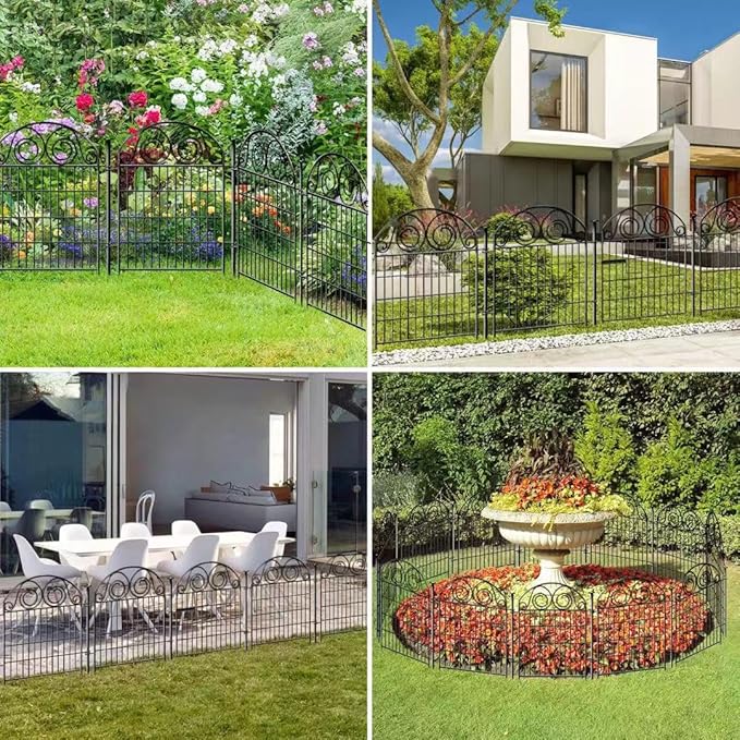 Tall Garden Fencing 36 Inch High, 22 Panels Total Length 48Ft Dog Fence Outdoor for Yard, Pet Fence Outdoor, Decorative Fences for Yard│Patented