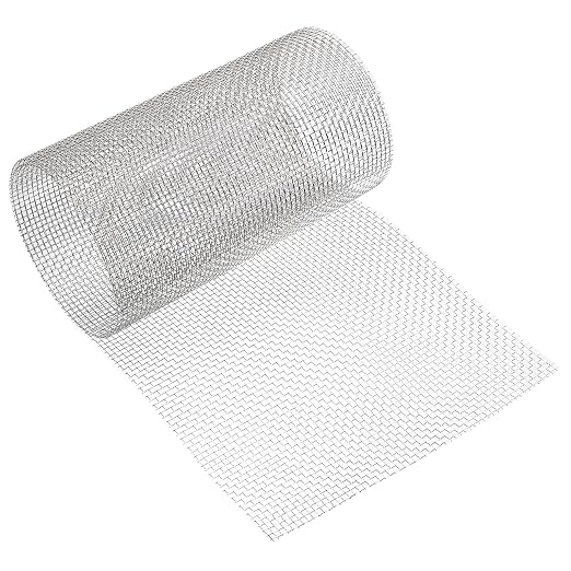 uxcell 6 Mesh 39" x 10" Woven Wire Mesh, 316 Stainless Steel Air Vent Filter