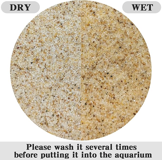 5 lbs Aquarium Silica Sand. 0.4-0.8 mm Mini Gravel Substrate for Fish Tank, Plants Potted, Fire Pits, Candle, Vase Filler and Crafts
