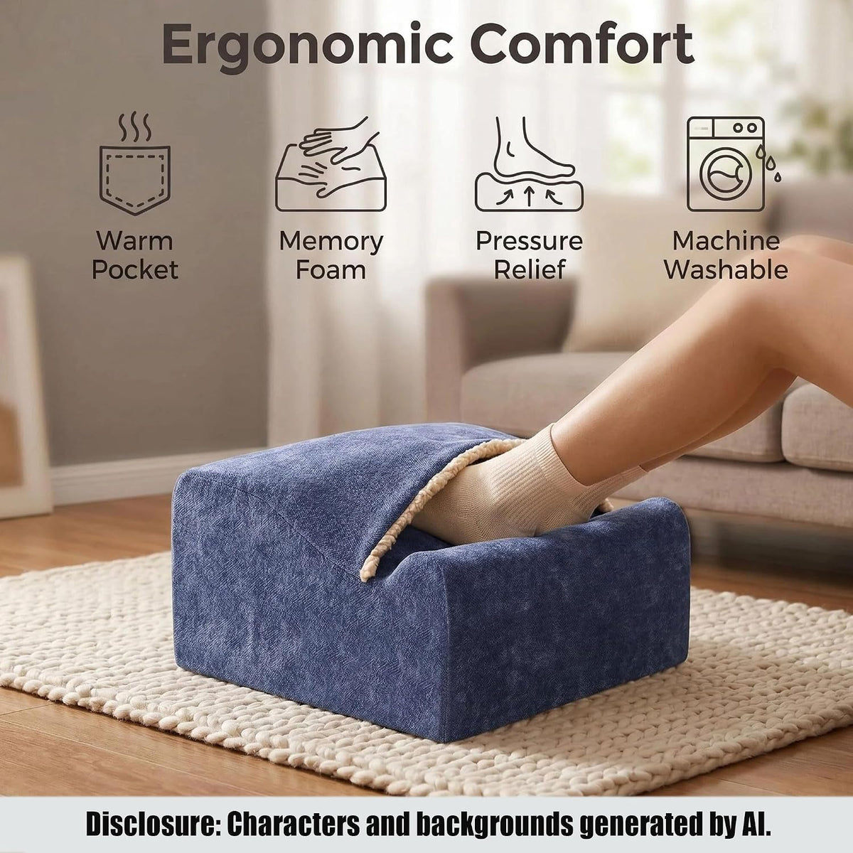 Keep Warm Foot Stool Foot Rest for Under Desk At Work