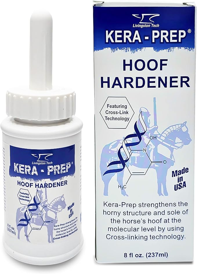 Kera Prep Hoof Hardener for Horses – Targeted Horse Hoof Care to Reinforce Hoof Structure at the Molecular Level – Repels Moisture, Restores Elasticity & Preps for Sealant – Ideal for Wet Conditions