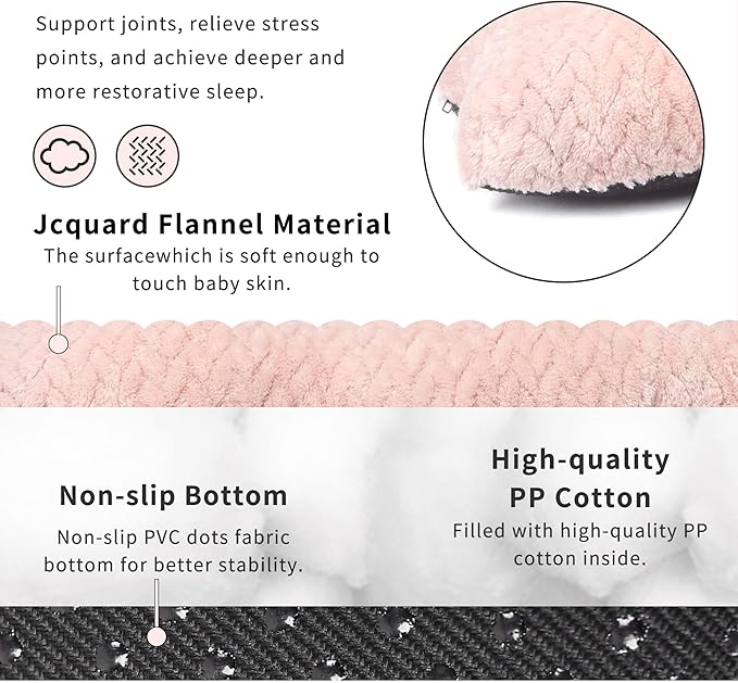 18 inch Dog Crate Bed Dog Mats for Sleeping,Up to 10 lbs Fluffy Pink Puppy Pad XXS