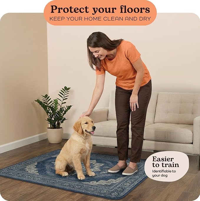 Super Absorbent Washable Pee Pads for Dogs (2-Pack) – Reusable Puppy Training Pads, 100% Waterproof & Leakproof Dog Pee Pads with Non-Slip Backing – Durable, Quick-Dry Pet Pads for Crates & Floors