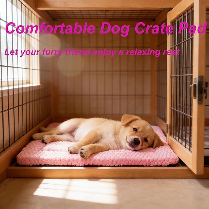 Dog Bed Mat - Soft Crate Pad for Kennel, Durable Pet Bed for Small Dogs & Cats - Comfort Support for Pet Crate, Cage, House
