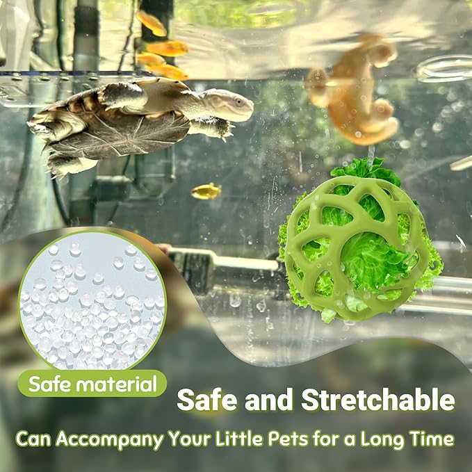 Turtle Feeder Ball, Aquatic Turtle Tank Accessories, Red Eared Slider Turtles Toys, Aquarium Decorations
