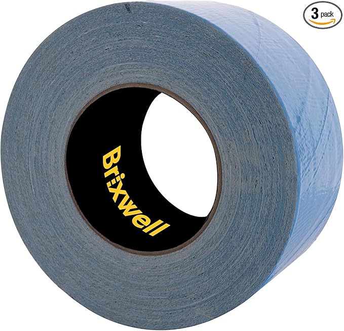 Brixwell 3 Rolls - Blue Double Coated Carpet Tape 3 Inch x 36 Yard Made in The USA